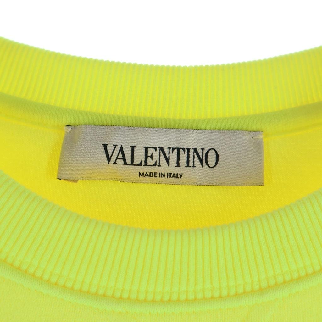 VALENTINO(ヴァレンティノ) フロントロゴプリント クルーネック スウェット トレーナー イエロー レディース 000004843301