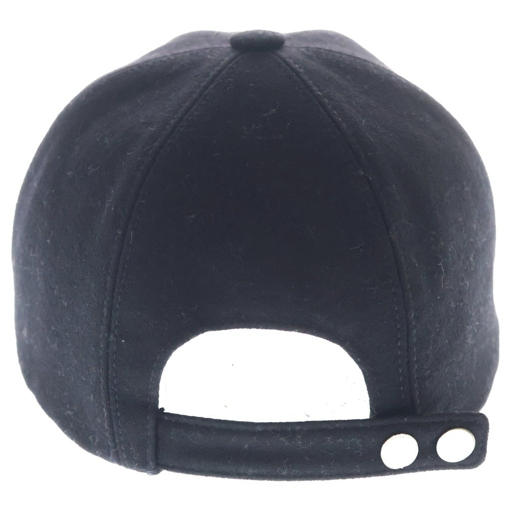 HERMES(エルメス) Cashmere Logo Cap カシミヤ ロゴ ベースボールキャップ ブラック