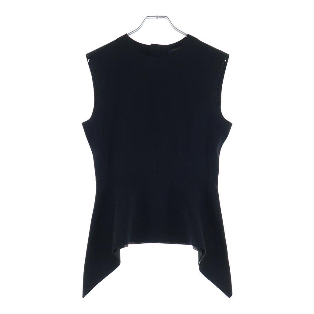 LOUIS VUITTON(ルイヴィトン) Peplum Tank Top モノグラム ペプラム ノースリーブ タンクトップ ブラウス ブラック/ブラウン 1A7VTN レディース