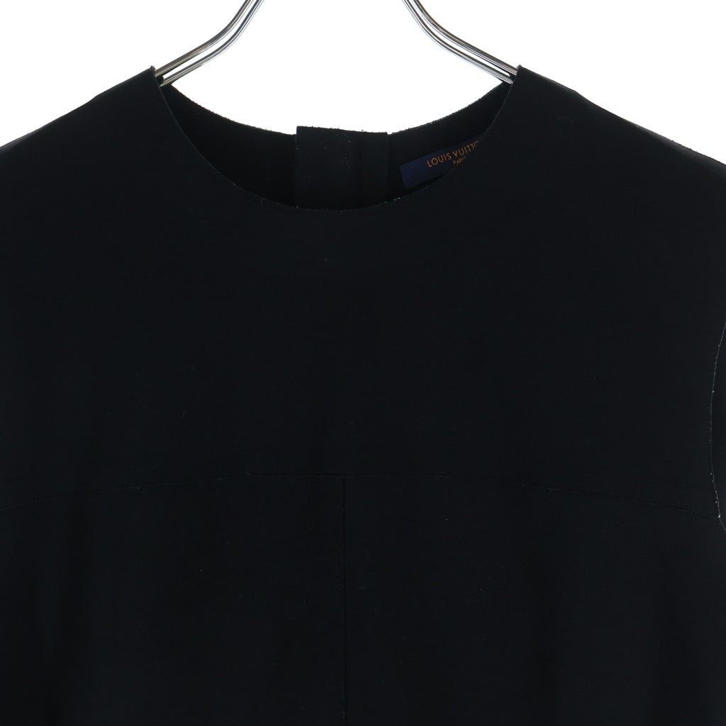 LOUIS VUITTON(ルイヴィトン) Peplum Tank Top モノグラム ペプラム ノースリーブ タンクトップ ブラウス ブラック/ブラウン 1A7VTN レディース