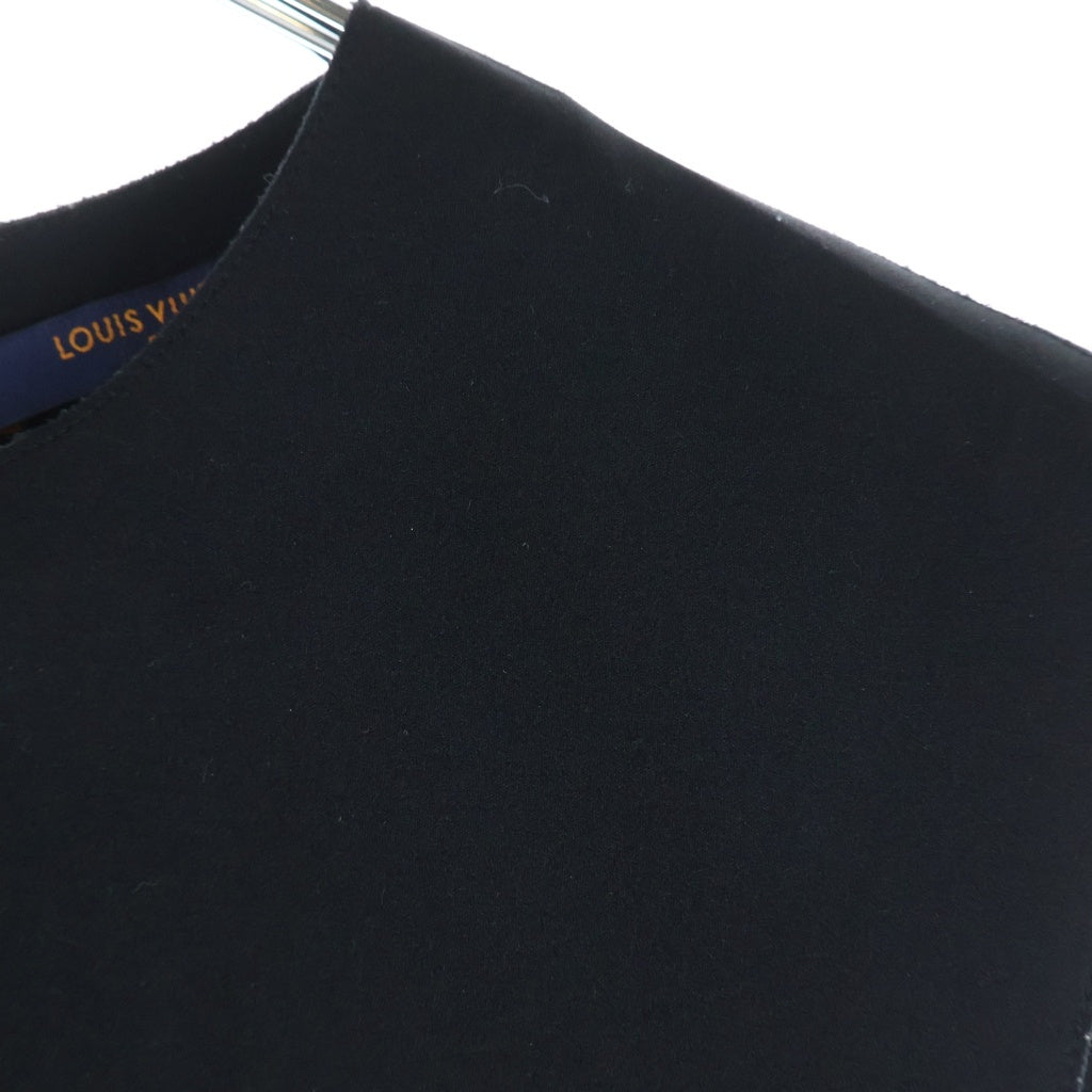 LOUIS VUITTON(ルイヴィトン) Peplum Tank Top モノグラム ペプラム ノースリーブ タンクトップ ブラウス ブラック/ブラウン 1A7VTN レディース