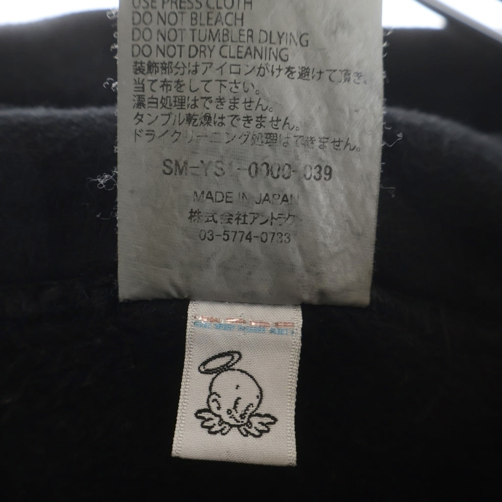 SAINT MICHAEL(セントマイケル) 24AW RIBON SAINT HOODIE SM-YS1-0000 -039 ロゴプリント スウェット プルオーバーパーカー ブラック