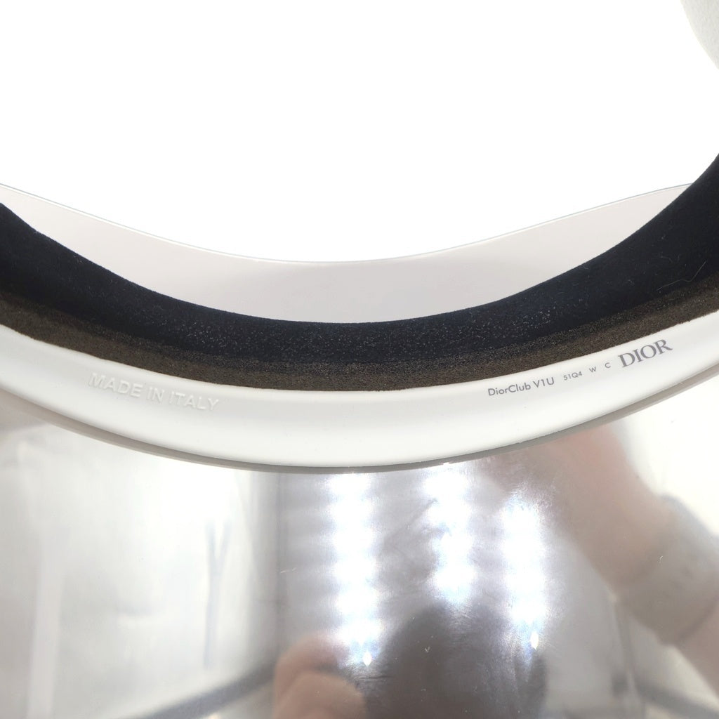 Christian Dior MONSIEUR(クリスチャンディオールムッシュ) Dior Club V1U Silver Mirror Efffect Visor サンバイザー フロントロゴ ホワイト