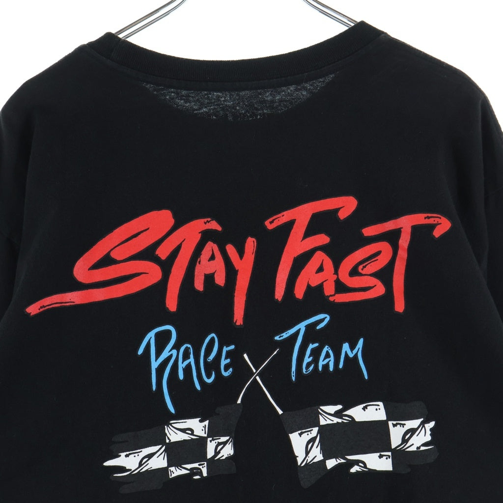 CHROME HEARTS(クロムハーツ) ×MATTY BOY STAYFAST RACE TEAM SWEAT グラフィックプリント クルーネック 長袖Tシャツ ブラック