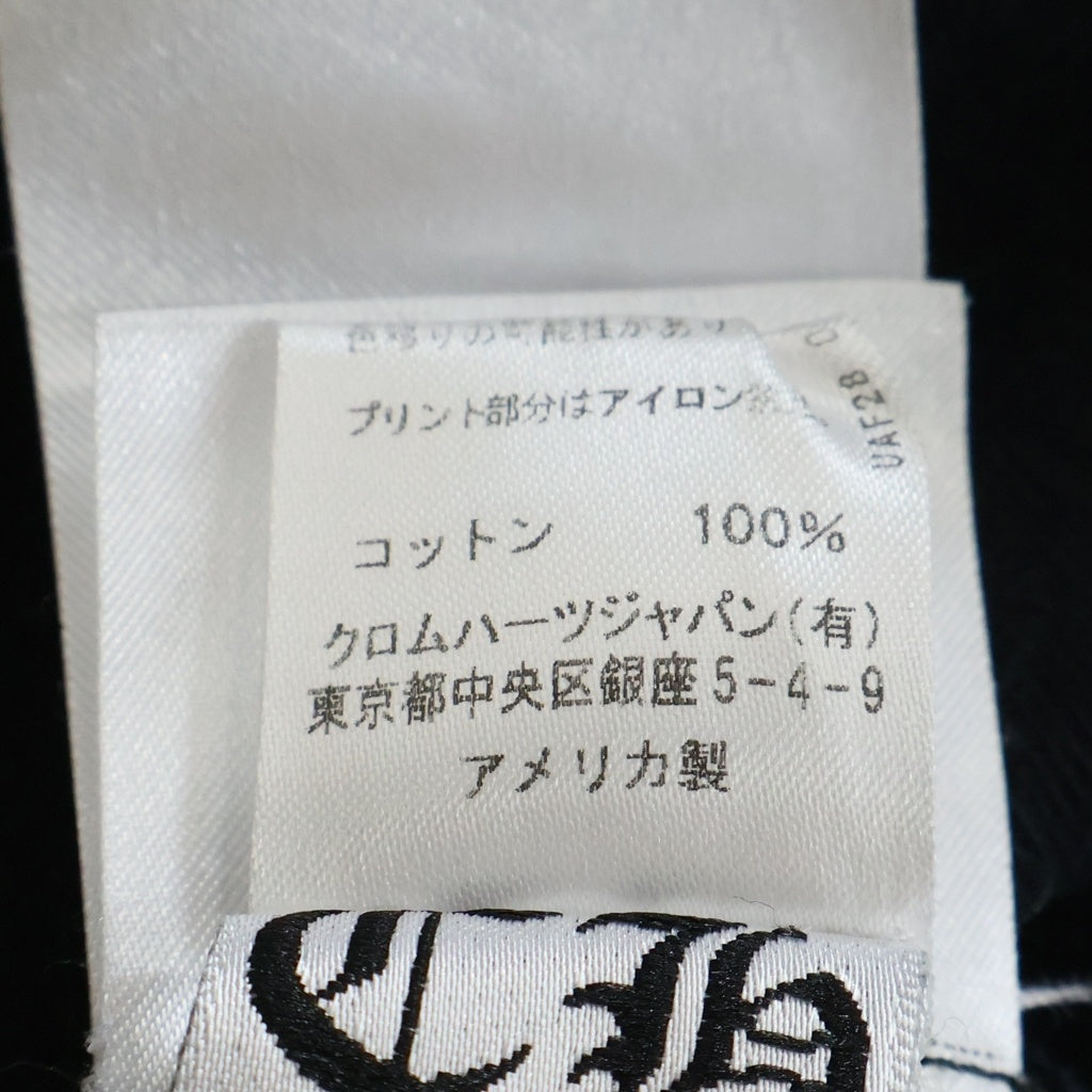 CHROME HEARTS(クロムハーツ) American Flag Back Scroll Logo Label L/S Tee 星条旗 アメリカンフラッグ 長袖Tシャツ カットソー ブラック