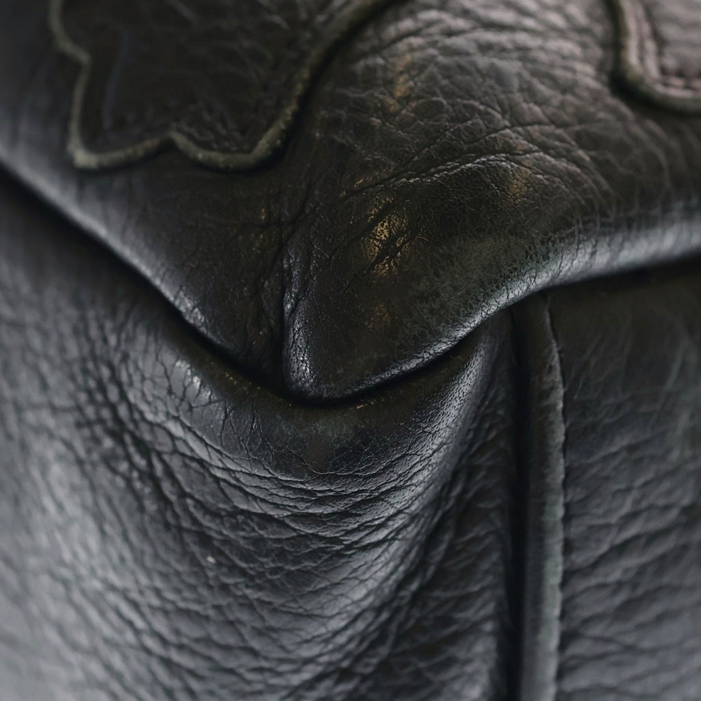 CHROME HEARTS(クロムハーツ) TOTE BAG 4 POCKET 4 CROS PATCH 4ポケット クロスパッチ付き レザートートバッグ ブラック