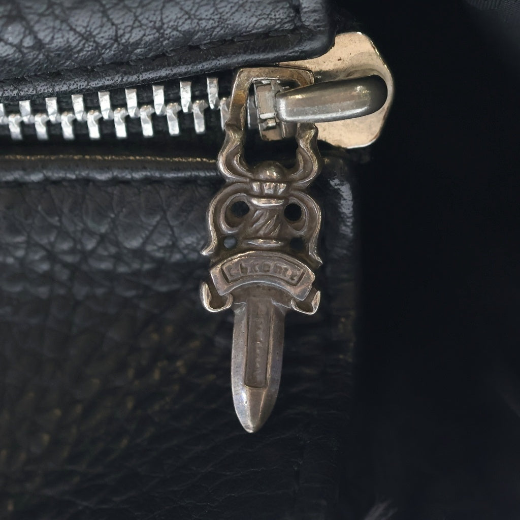 CHROME HEARTS(クロムハーツ) TOTE BAG 4 POCKET 4 CROS PATCH 4ポケット クロスパッチ付き レザートートバッグ ブラック