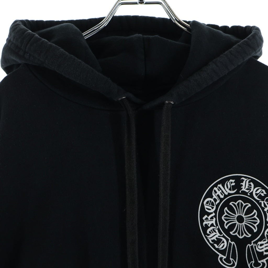 CHROME HEARTS(クロムハーツ) Multi Color Horseshoe Pullover Hoodie マルチカラー スリーブホースシューロゴ プルオーバーパーカー フーディー ブラック