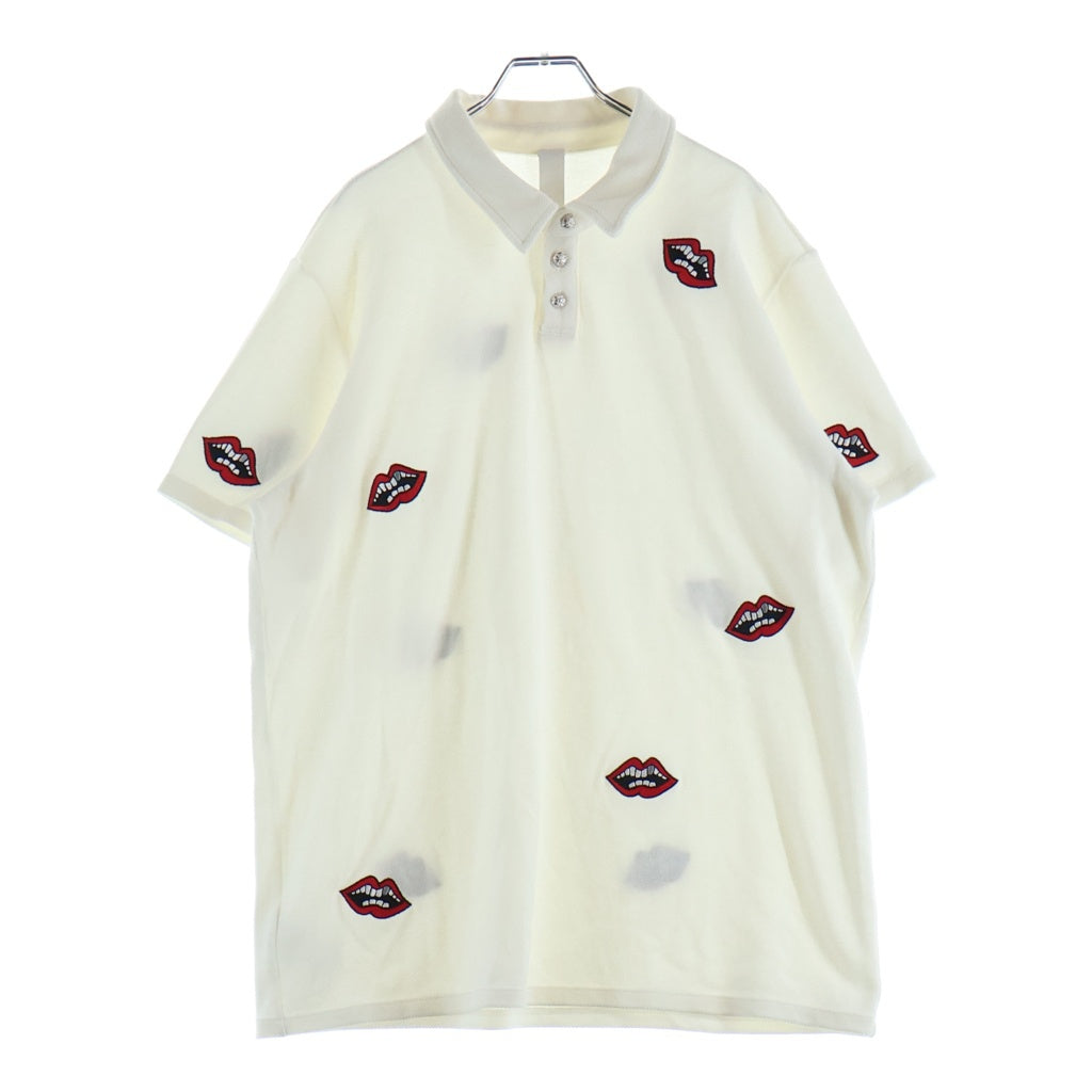 CHROME HEARTS(クロムハーツ) ×MATTY BOY Polo Shirts マッティボーイ 半袖ポロシャツ 総柄 CHOMPER ホワイト