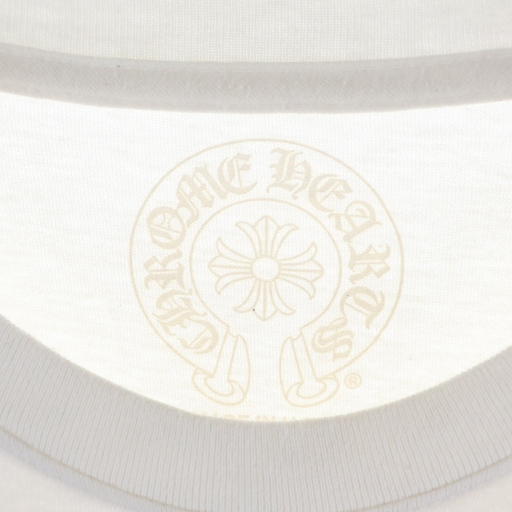 CHROME HEARTS(クロムハーツ) MLTCOL CEM CRS LS マルチセメタリークロスプリント クルーネック 長袖Tシャツ カットソー ホワイト