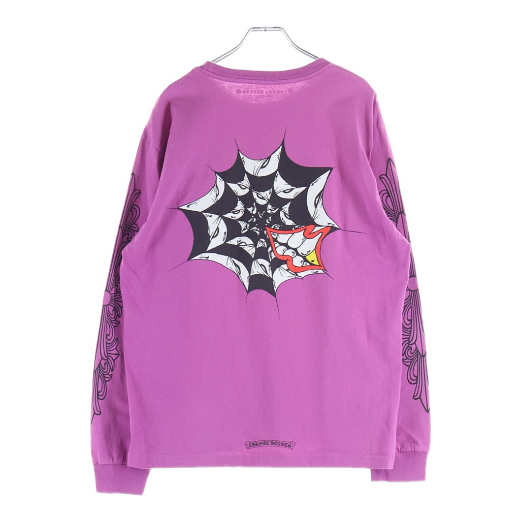 CHROME HEARTS(クロムハーツ) ×MATTY BOY PPO I WANT MORE NOT LESS L/S TEE マッティボーイ プリント長袖Tシャツ カットソー パープル