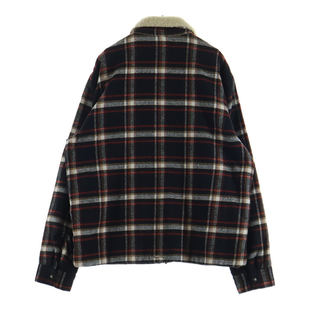 CHROME HEARTS(クロムハーツ) BLACK SHEEP PLD ジップアップムートンジャケット チェック柄ブルゾン マルチ
