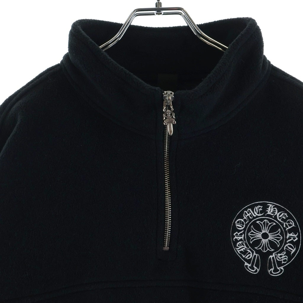 CHROME HEARTS(クロムハーツ) YKT U TARDY SWEEP HLF ZIP ダガージップ ハーフジップフリース ブラック