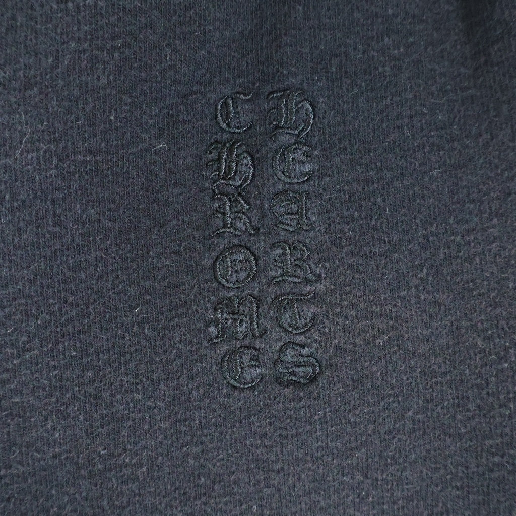 CHROME HEARTS(クロムハーツ) Y NOT CHプラスレザーパッチ付き スウェットハーフパンツ ブラック