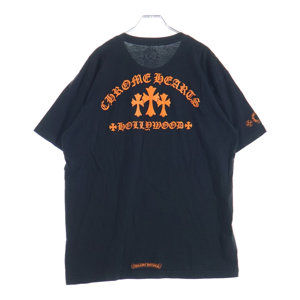 CHROME HEARTS(クロムハーツ) KING TACO 3 HOLLYWOOD 半袖Tシャツ カットソー ブラック/オレンジ