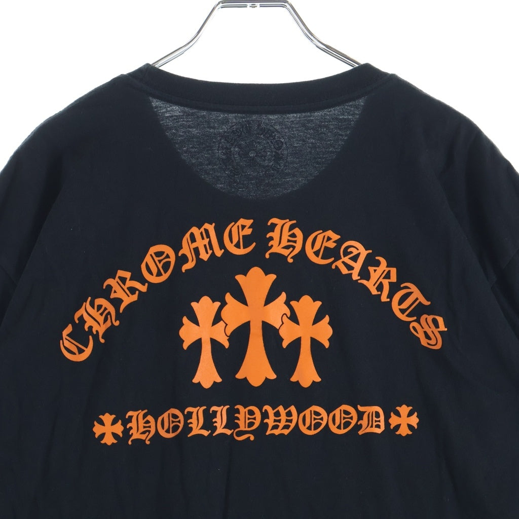 CHROME HEARTS(クロムハーツ) KING TACO 3 HOLLYWOOD 半袖Tシャツ カットソー ブラック/オレンジ