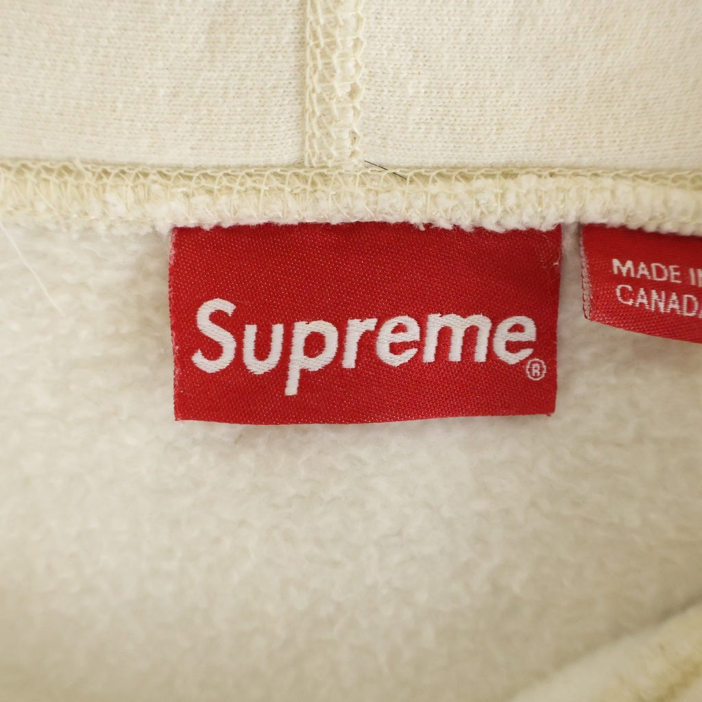 SUPREME(シュプリーム) Micro Logo Hooded Sweatshirt マイクロ ロゴ プルオーバーパーカー ホワイト