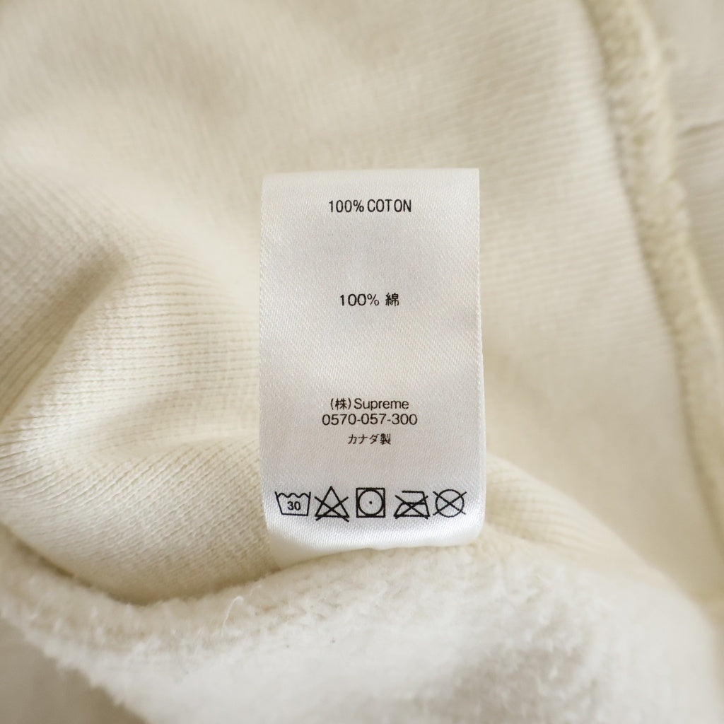 SUPREME(シュプリーム) Micro Logo Hooded Sweatshirt マイクロ ロゴ プルオーバーパーカー ホワイト