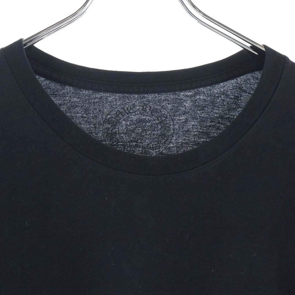 CHROME HEARTS(クロムハーツ) CH PLUS L/S TEE ブロッククロス プリント クルーネック ロングスリーブ 長袖Tシャツ ロンT ブラック