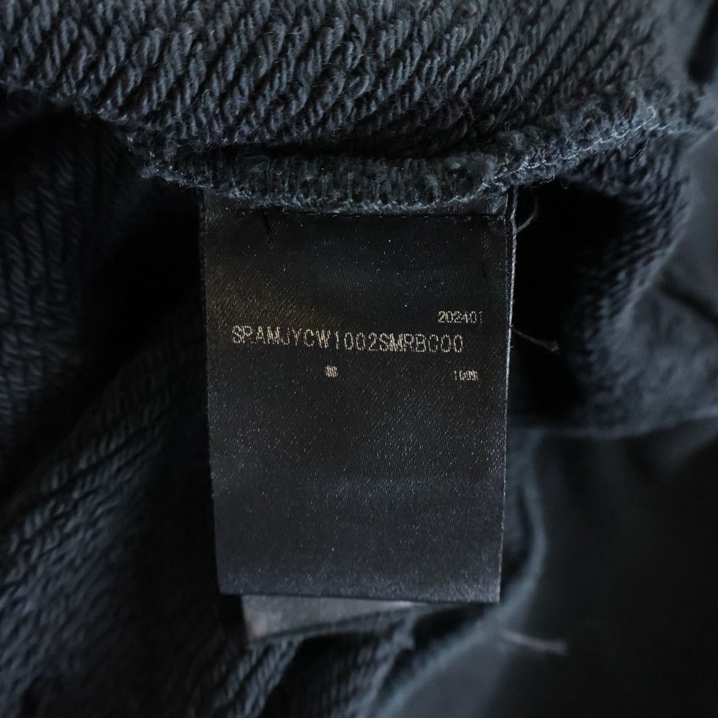 AMIRI(アミリ) デストロイ加工 クルーネック スウェットトレーナー ブラック SRAMJYCW1002SMRB000