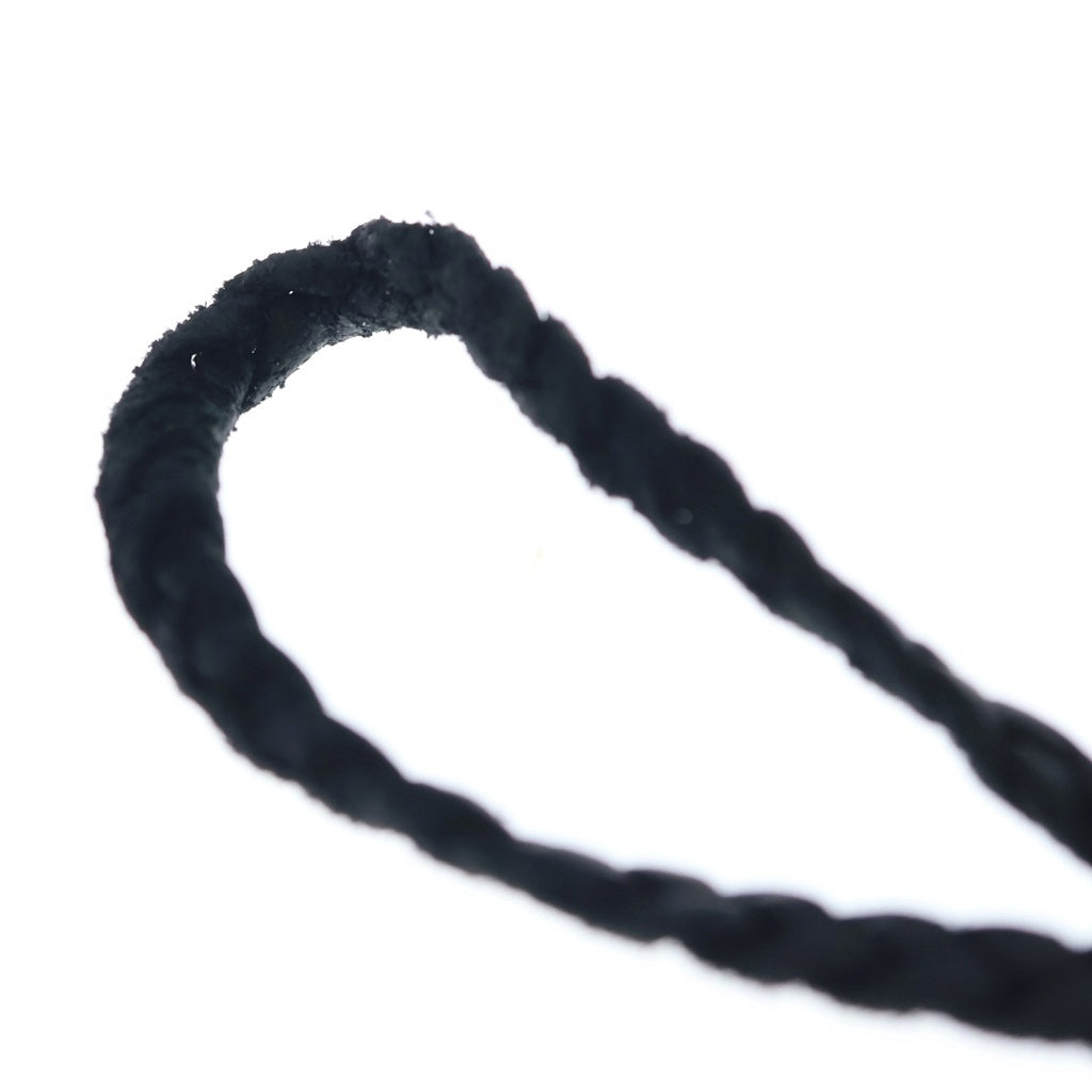 CHROME HEARTS(クロムハーツ) LEATHER BRAID ネックレス レザーブレイド ボロチップネックレス ブラック/シルバー BCA377
