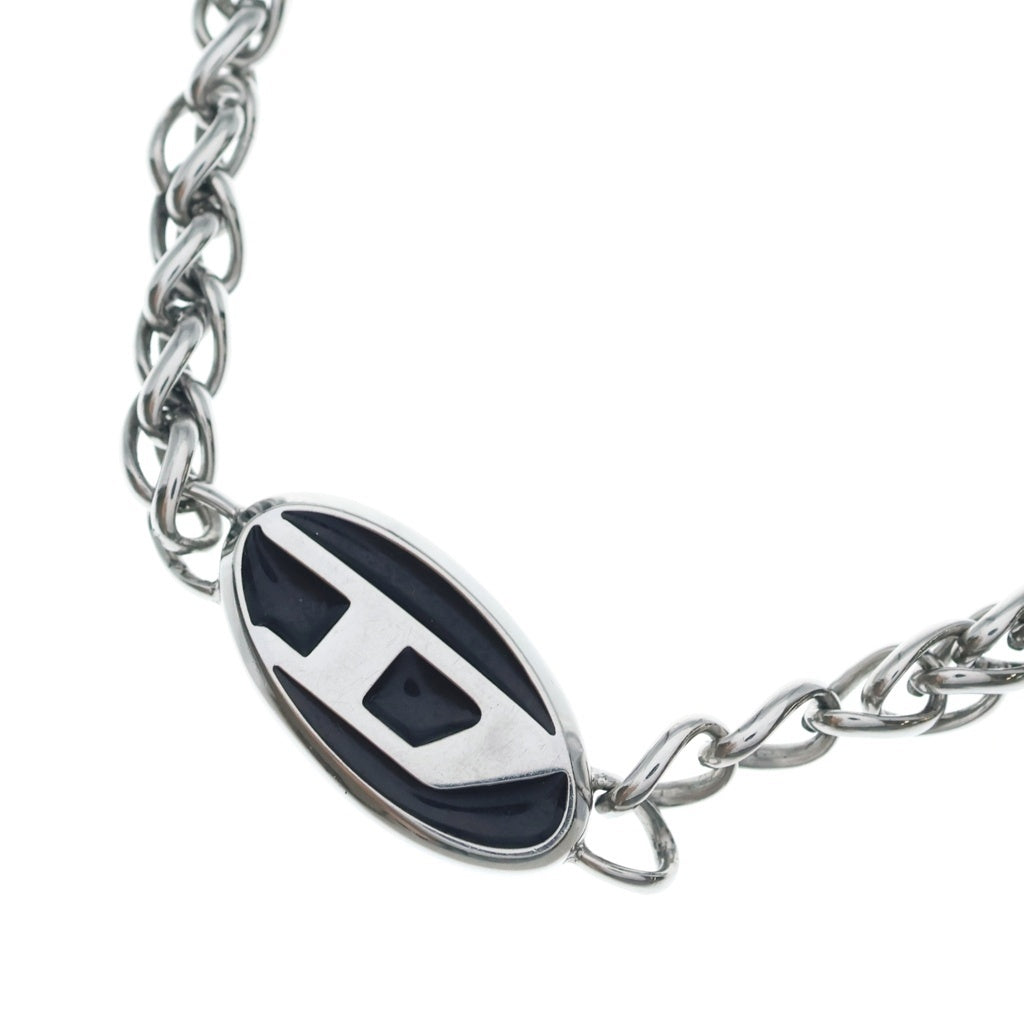 DIESEL(ディーゼル) オーバルD ロゴ チェーンネックレス シルバー DX1470040