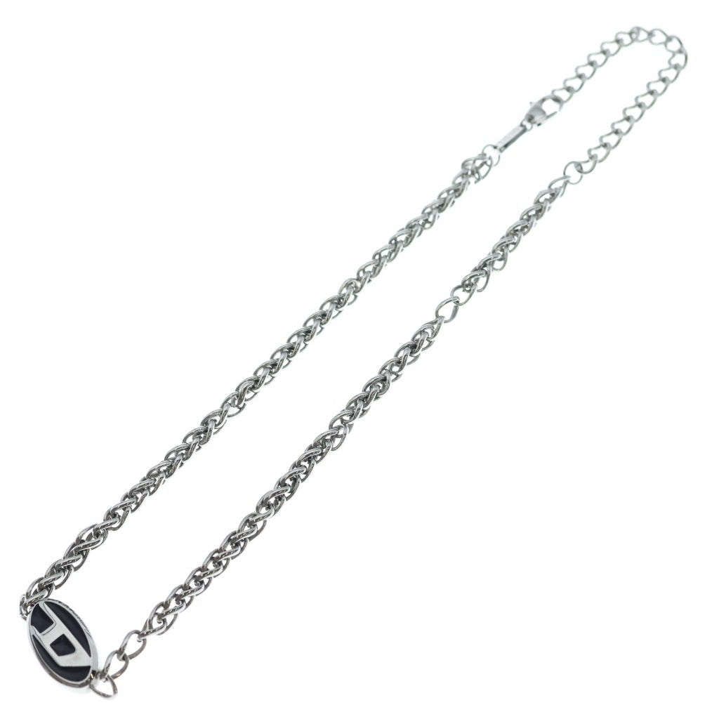DIESEL(ディーゼル) オーバルD ロゴ チェーンネックレス シルバー DX1470040