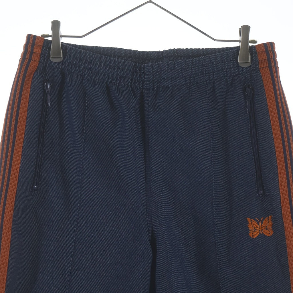 Needles(ニードルス) 24AW NANO universe別注 TRACK PANT ナノユニバース パピヨン刺繍 トラックパンツ ネイビー/オレンジ OT1663