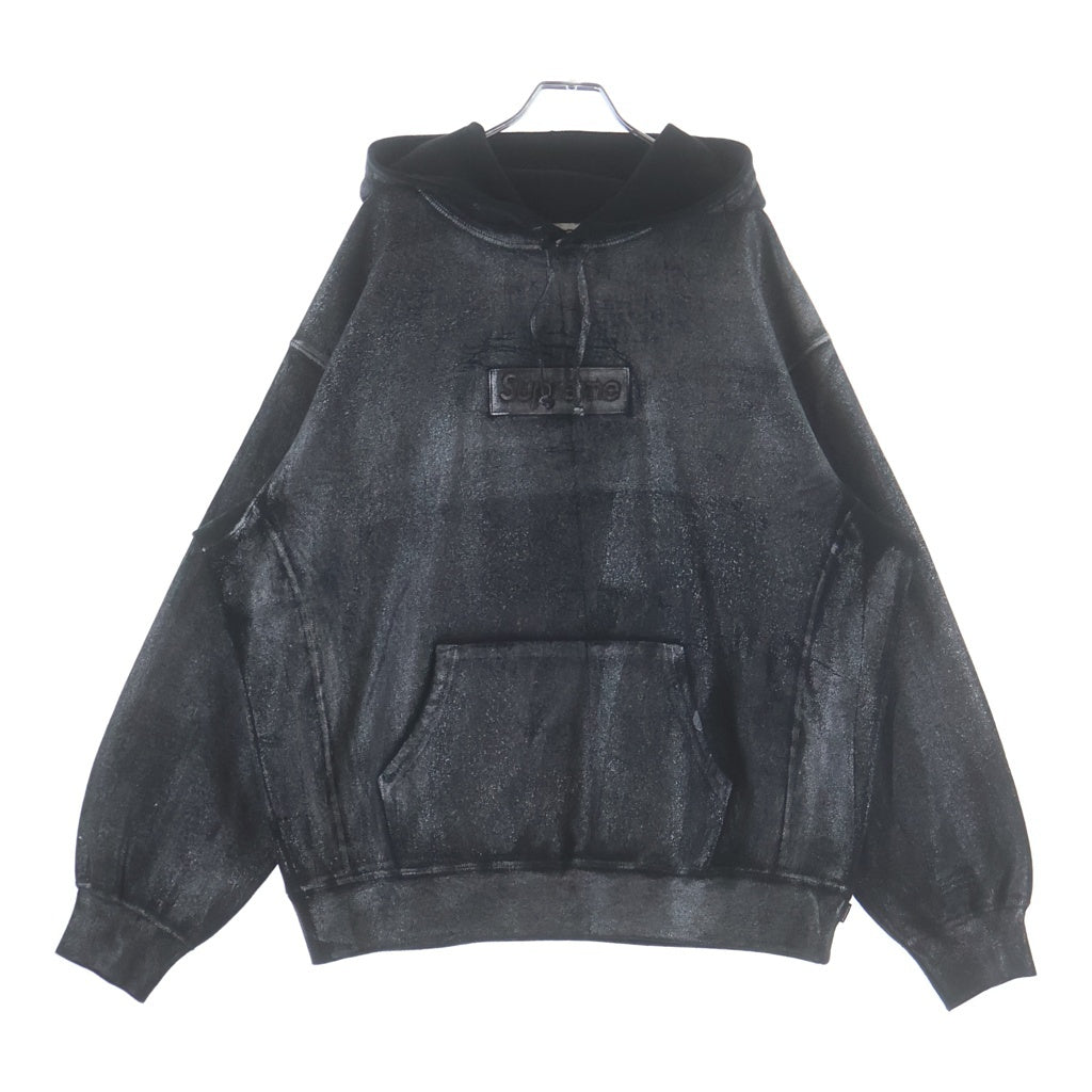 SUPREME(シュプリーム) 24SS×MM6 Maison Margiela Foil Box Logo Hooded Sweatshirt エムエムシックス メゾンマルジェラ ホイル ボックスロゴ プルオーバーパーカー グレー