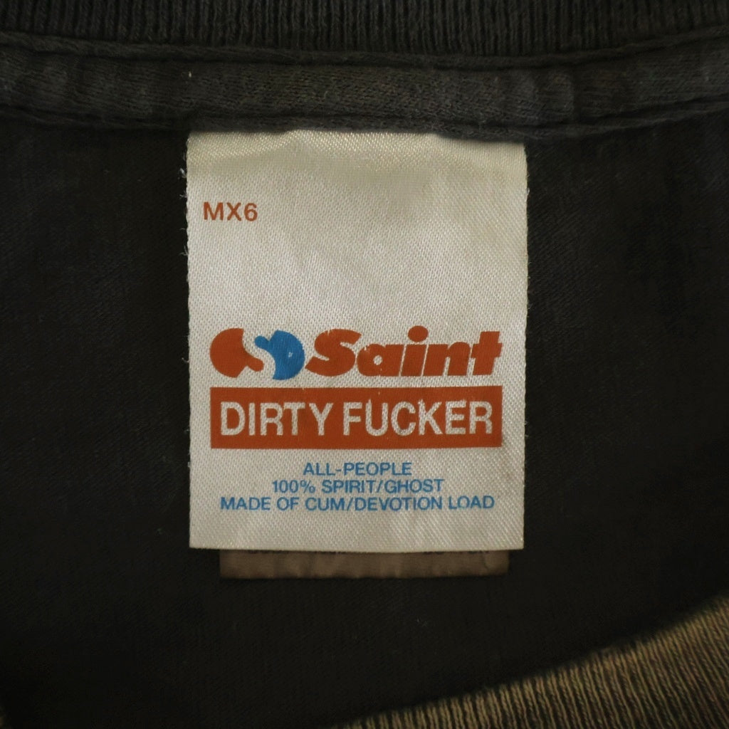 SAINT MICHAEL(セントマイケル) 25SS BTM_SS TEE DARKNIGHT SM-HR8-0000-C54 ダークナイト グラフィックプリント半袖Tシャツ カットソー ブラック