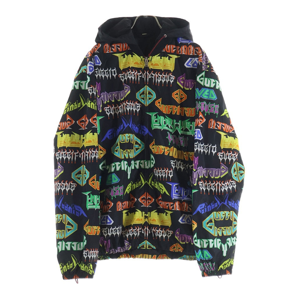 GUCCI(グッチ) メタルロゴ ナイロン フードジャケット マルチカラー 546344