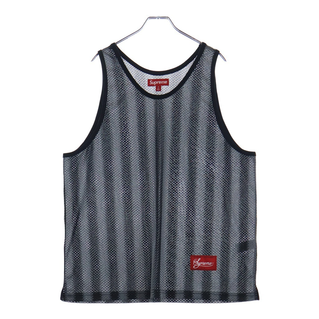 SUPREME(シュプリーム) 25SS Stripe Mesh Tank Top ストライプメッシュ タンクトップ ノースリーブ ブラック