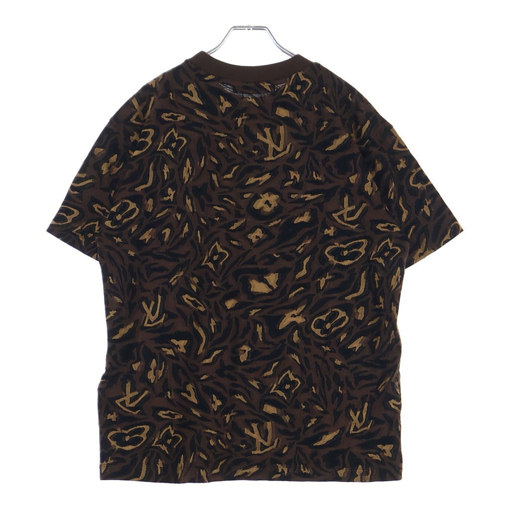 LOUIS VUITTON(ルイヴィトン) 25AW モノグラム ジャガード 半袖Tシャツ カットソー ブラウン RM252M XMY HTY67W