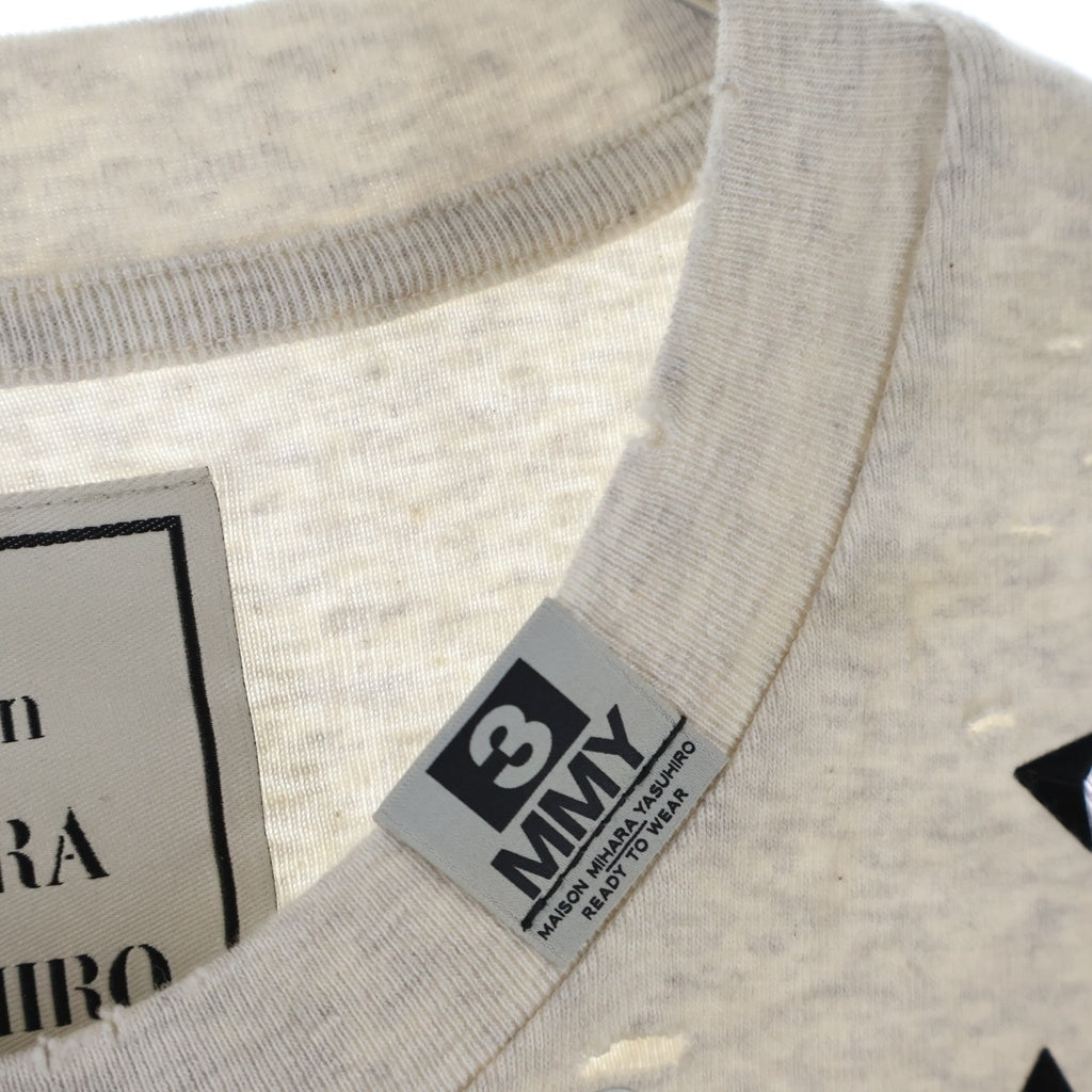 MAISON MIHARAYASUHIRO(メゾンミハラヤスヒロ) EMBELLISHED STICKER TEE パッチ装飾 半袖Tシャツ カットソー ホワイト B16TS571 レディース