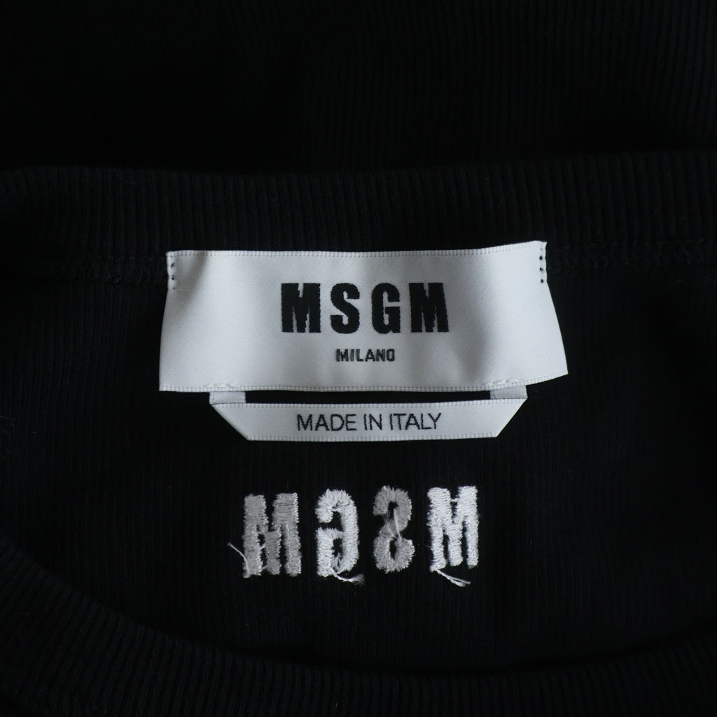MSGM(エムエスジーエム) カットアウト ノースリーブ マキシドレス ロングワンピース ブラック レディース 3441MDA61