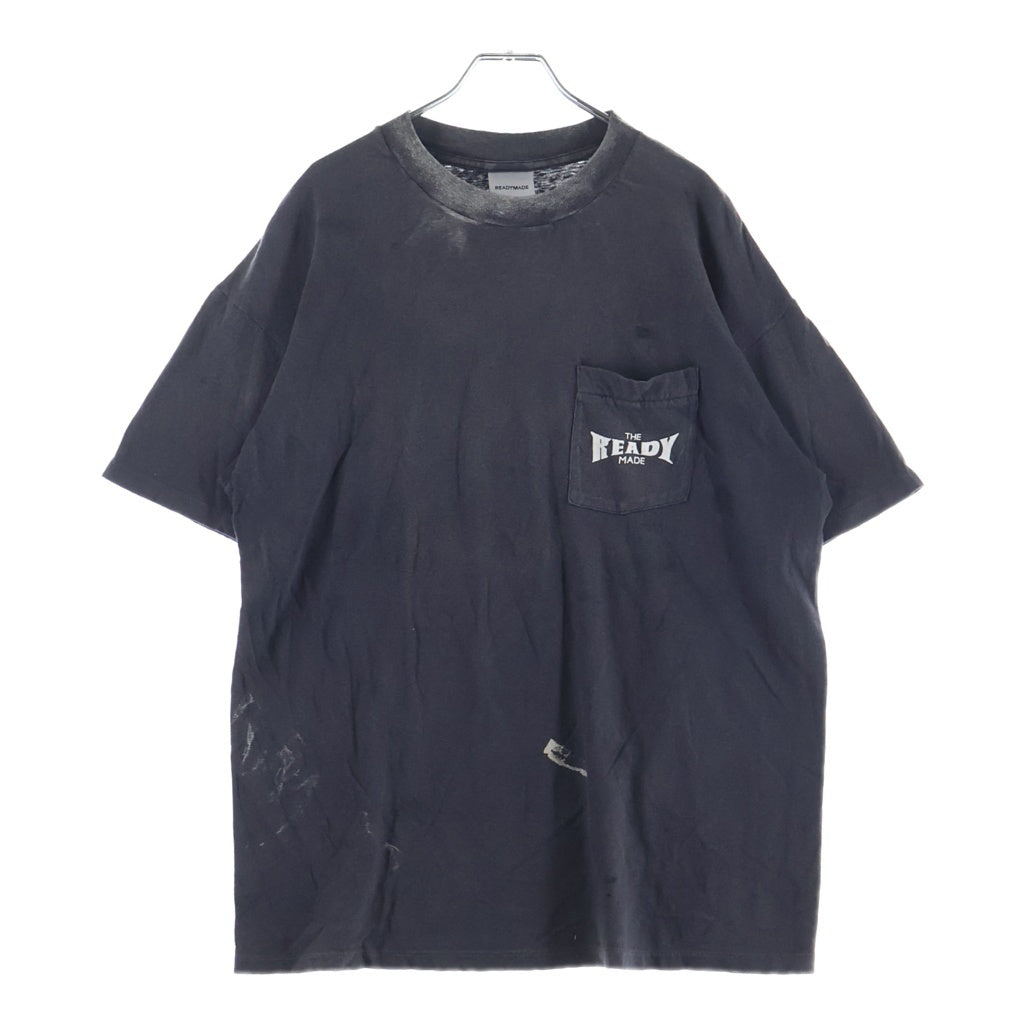 READY MADE(レディメイド) 24SST-SHIRT POCKET半袖Tシャツ カットソー ブラック RE-CO-BK-00-00-278