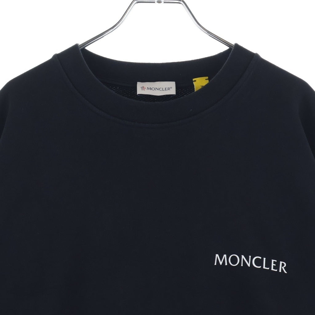 MONCLER(モンクレール) 22AW ×HYKE SWEATSHIRT クルーネックスウェット トレーナー ブラック #S H209K8G00002 M2719