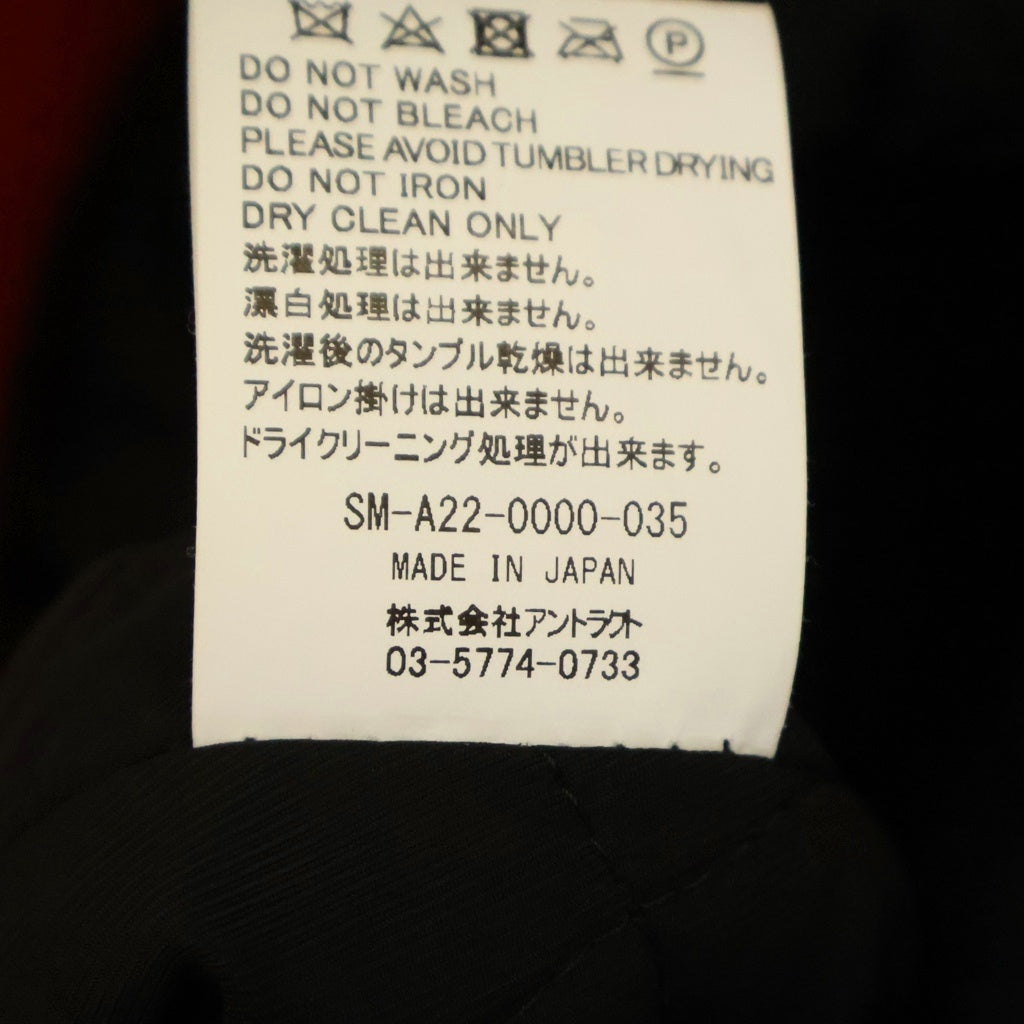 SAINT MICHAEL(セントマイケル) 22AW Devil Varsity Jacket デビルパッチ バーシティージャケット ブラック/レッド SM-A22-0000-035