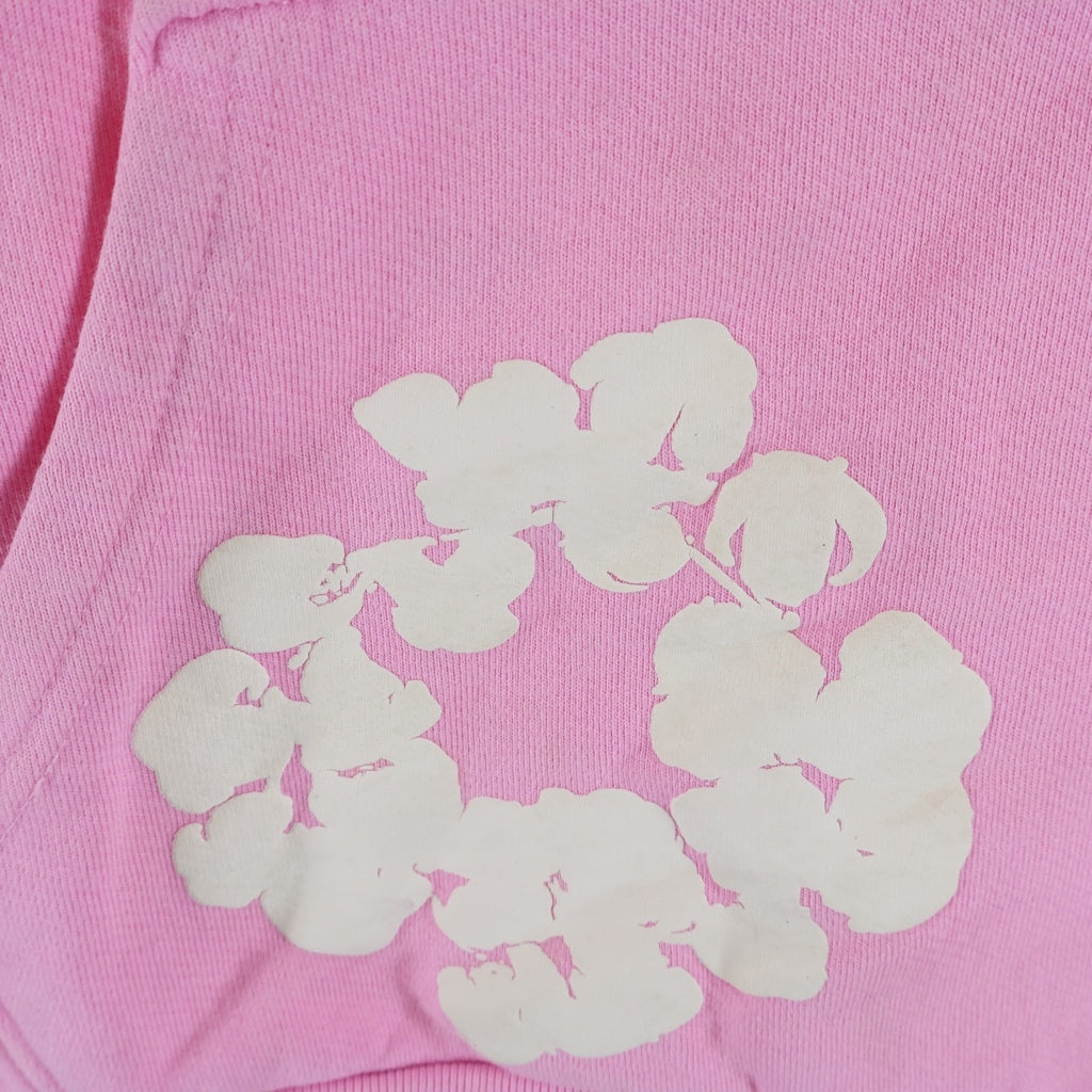 DENIM TEARS(デニムティアーズ) Cotton Wreath Pullover Hoodie コットン フラワー プルオーバーパーカー ピンク