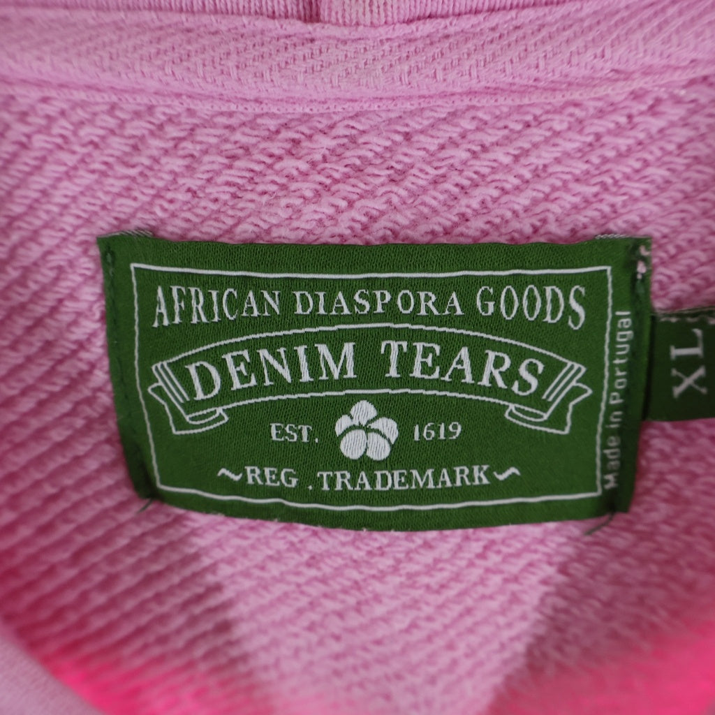 DENIM TEARS(デニムティアーズ) Cotton Wreath Pullover Hoodie コットン フラワー プルオーバーパーカー ピンク