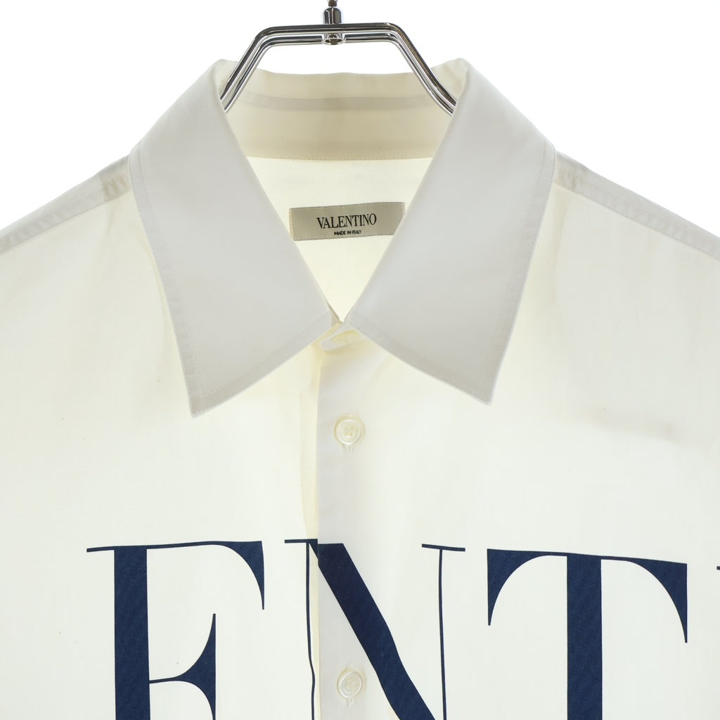 VALENTINO(ヴァレンティノ) VLTN ロゴプリント 長袖シャツ ホワイト UV3ABD005AP