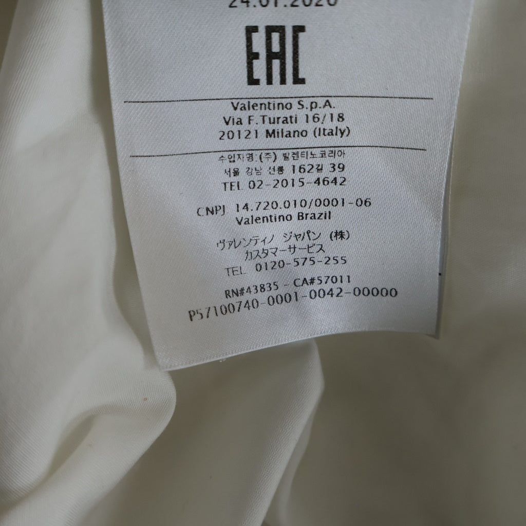 VALENTINO(ヴァレンティノ) VLTN ロゴプリント 長袖シャツ ホワイト UV3ABD005AP