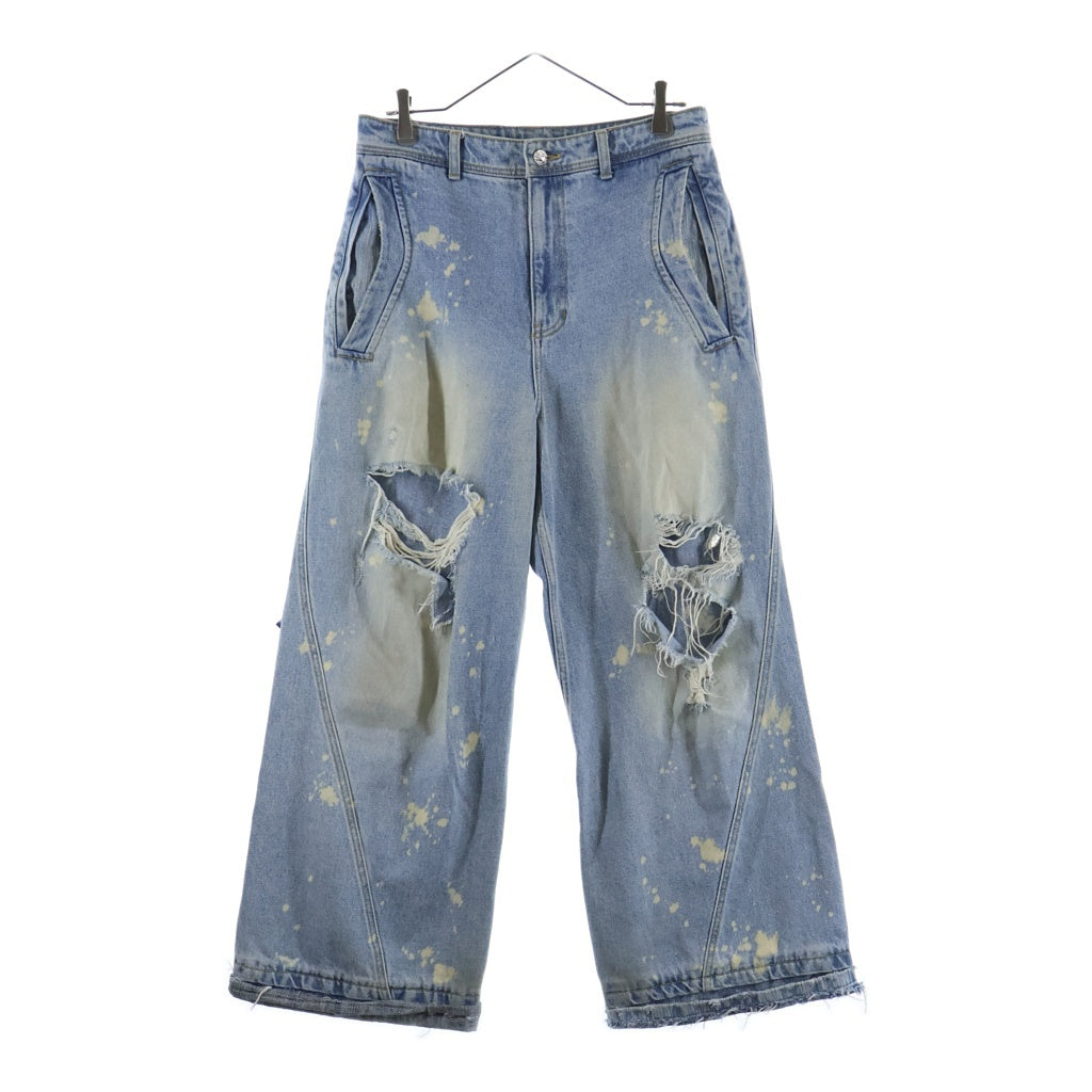 ADER ERROR アーダーエラー Inos Distressed Wide Leg Jeans ダメージ加工 ワイドレッグ デニムパンツ インディゴ BNO01SSJE0104BL ADER ERROR(アーダーエラー) Inos Distressed Wide Leg Jeans ダメージ