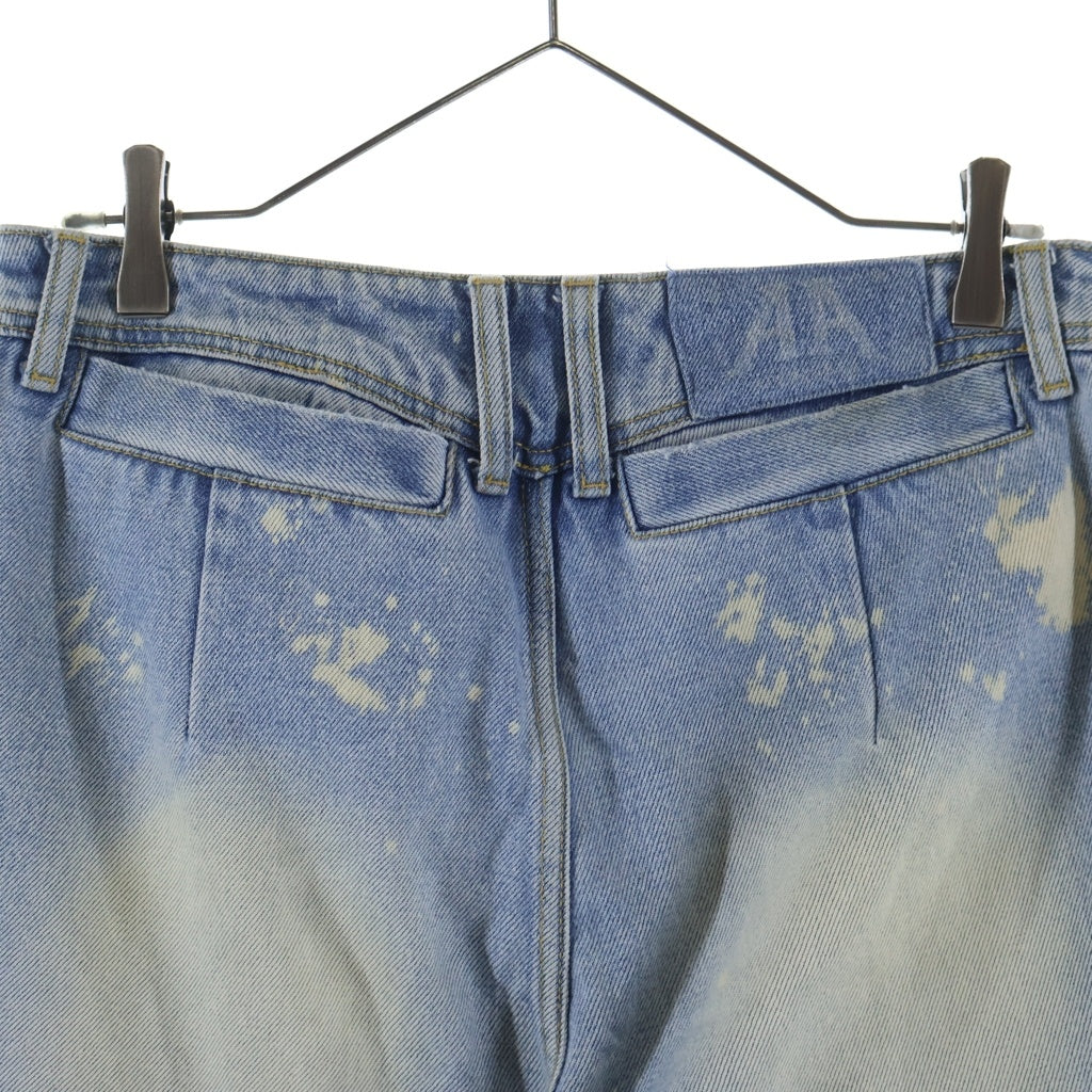 ADER ERROR(アーダーエラー) Inos Distressed Wide Leg Jeans ダメージ加工 ワイドレッグ デニムパンツ インディゴ BNO01SSJE0104BL