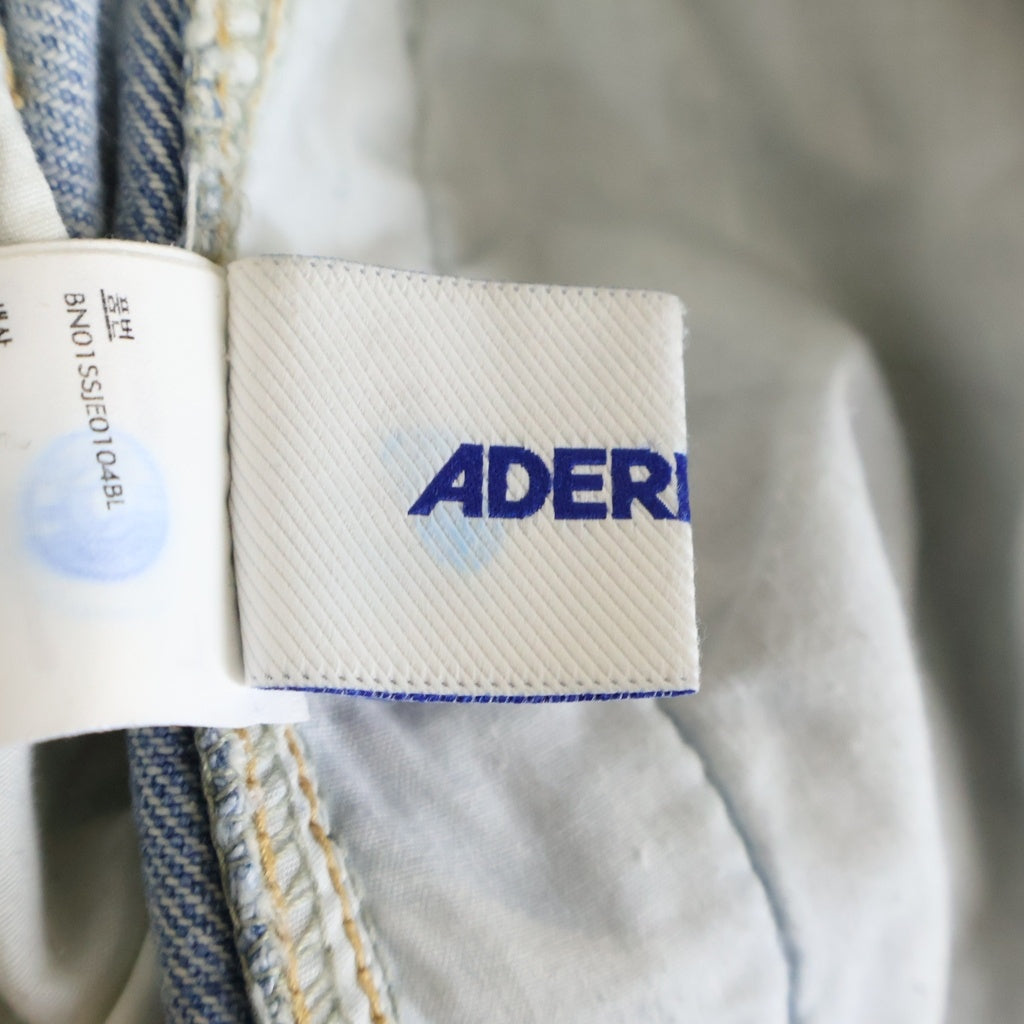 ADER ERROR(アーダーエラー) Inos Distressed Wide Leg Jeans ダメージ加工 ワイドレッグ デニムパンツ インディゴ BNO01SSJE0104BL