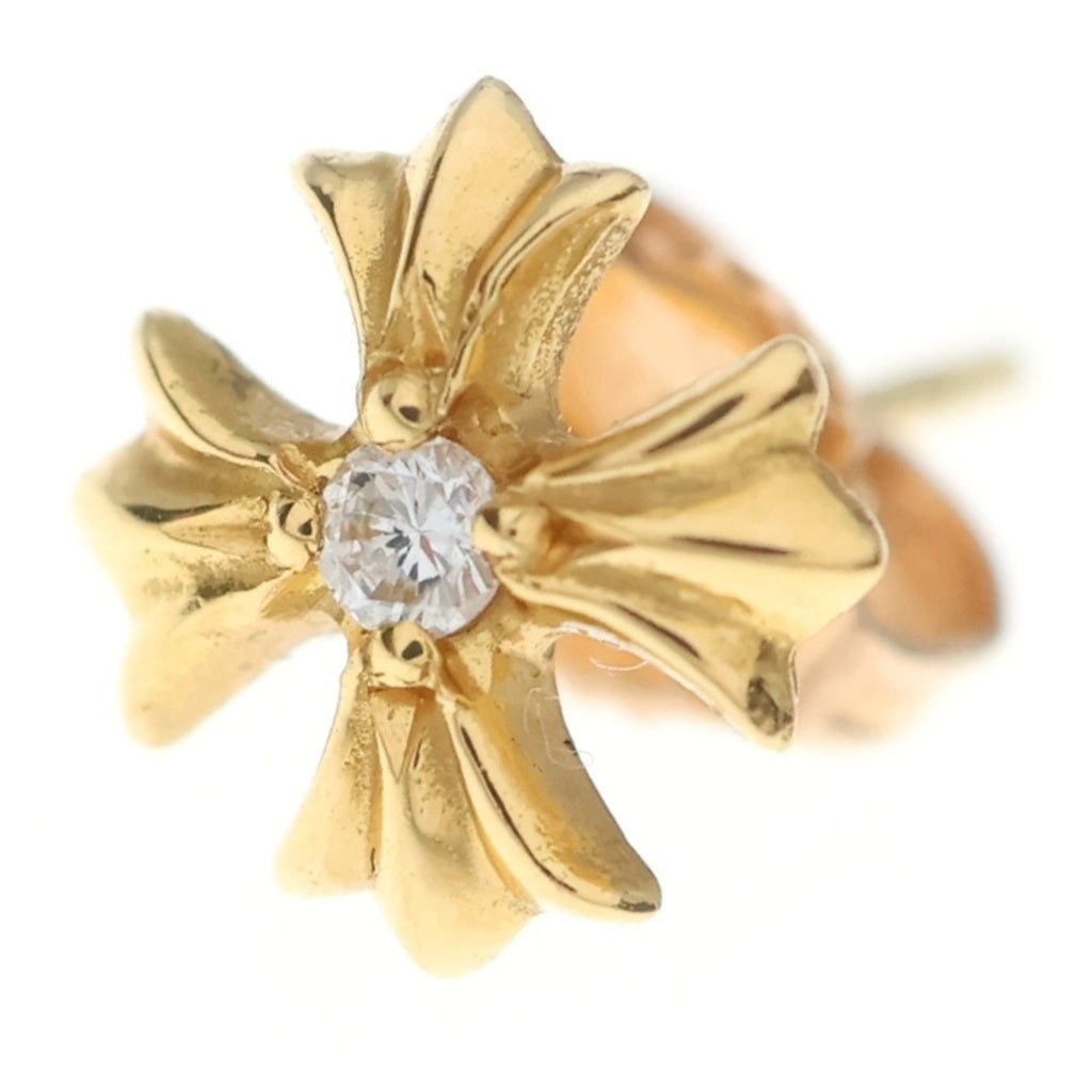 CHROME HEARTS(クロムハーツ) 22K CH PLUS 1DIA STUD CHプラス スタッドピアス ゴールド