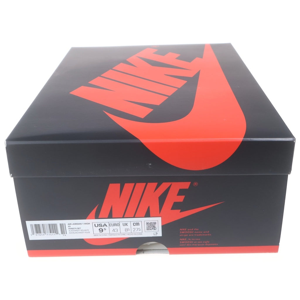 NIKE(ナイキ) AIR JORDAN 1 HIGH 85 BRED HV6674-067 エアジョーダン 1 85 ブレッド ハイカットスニーカー ブラック/レッド US9.5/27.5cm