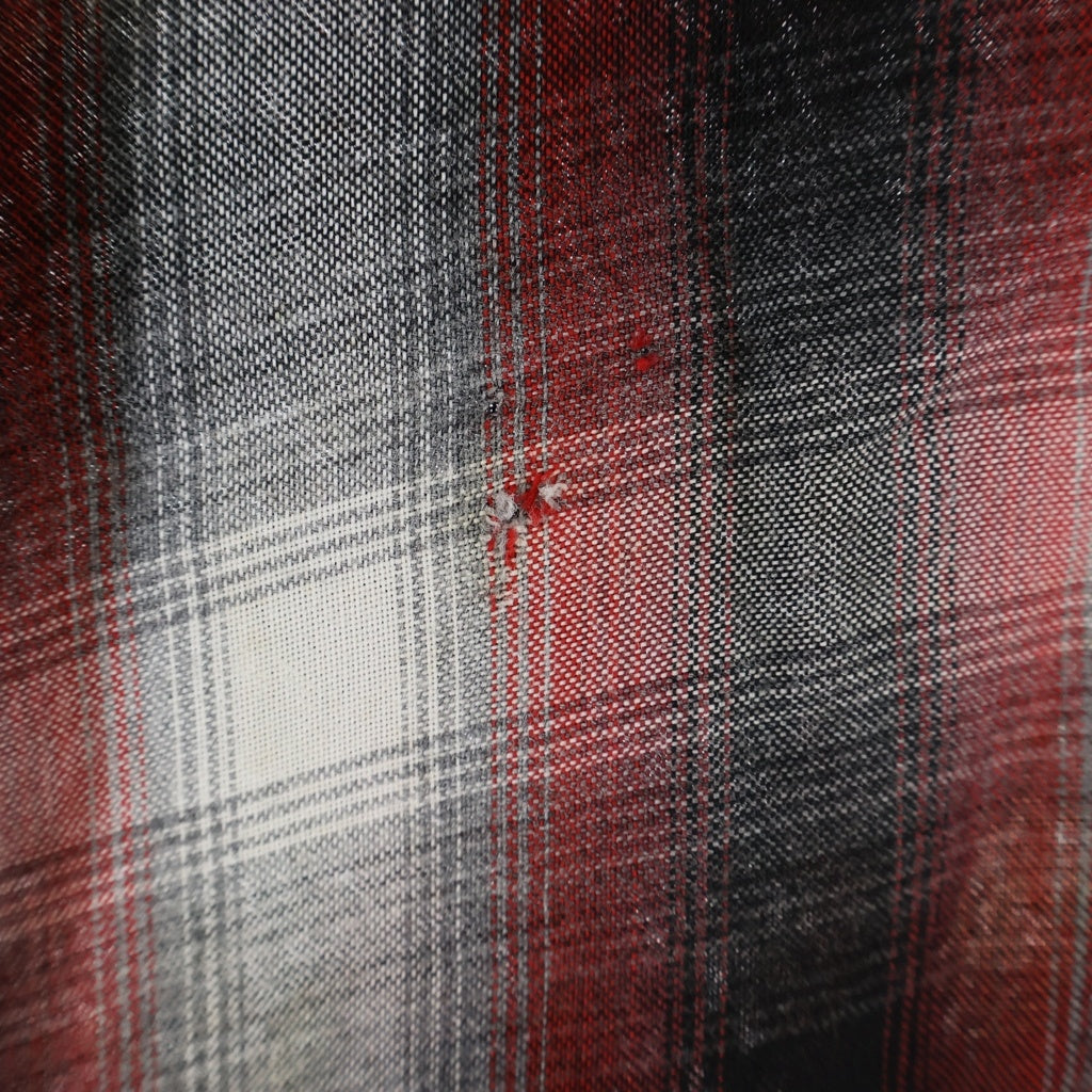 VINTAGE(ヴィンテージ) 60S ARROW CHEVELLA RAYON OPEN COLLAR OMBRE SHIRT アロー レーヨン オンブレ オープンカラー 開襟 長袖 シャツ レッド/ブラック/グレー