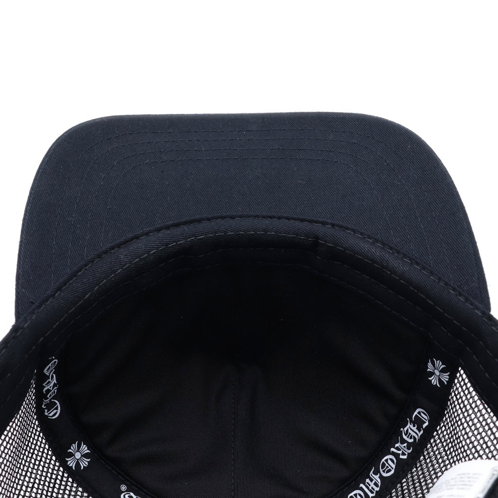 CHROME HEARTS(クロムハーツ) 3CEM TRUCKER CAP 3セメタリークロス レザーパッチ トラッカーキャップ 帽子 ブラック