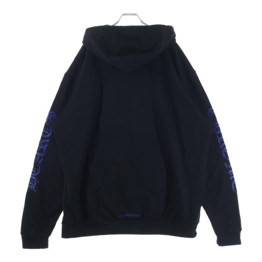 CHROME HEARTS(クロムハーツ) VERTICAL LOGO PULLOVER HOODIE ヴァーティカルロゴ プルオーバーパーカー フーディー ブラック/ブルー